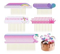 72 Piezas De Inserciones Para Pasteles, Decoraciones Para Muffins, Decoraciones Para Muffins De Cumpleaños, Inserciones Para Decoración De Fiestas, Decoraciones Para Pasteles