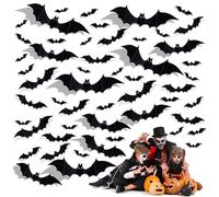 72 Piezas Murciélago Aterrador Realista De Miedo Paredes 3D Pegatinas de Pared de Murciélago 3D Halloween Decoracion de Murciélagos Pegatinas para Decoración De Hogar Ventana Pared