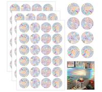 72 Piezas Pegatinas para Ventanas De Prisma para Golpes De PáJaros,Reflectantes Pegatinas PáJaros,Suncatcher Sticker Window para Dormitorios,Salones,Ventanas Balcones,Escaparates,Puertas Cristal