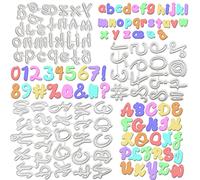 72 Piezas Troqueles Scrapbooking Letras Números Plantillas de Corte DIY Troquel Abecedario de Metal Decoración Plantillas Troquelado Letras para Álbumes de Recortes Álbum de Foto Manualidad Regalo