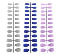 72 Piezas Uñas Postizas Mate Efecto Cofre, Largas Estilo Ballet | Plástico, Diseño Gota Elegante, Fácil de Aplicar y Pintar, para DIY en Casa y Festivales