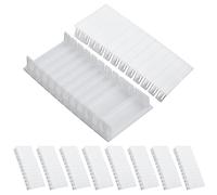 72 tiras de cubierta para caja de fusibles, cubierta ciega de ABS blanco, juego para caja de distribución, montaje sin herramientas, compatible con Hager F-Tronic Hensel, para instalación eléctrica