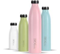 720°DGREE Botella Agua Acero Inoxidable “milkyBottle“ - 1litro - Sin BPA Free, Antigoteo y Prueba de Fugas - Frasco térmico, Cantimplora Aislada - Bebida con Gas, Deporte, Escuela, Gimnasio Exteriore