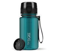 720°DGREE Botella Agua Niños 350ml “uberBottle“ - Tamiz-Fruta, crystalClear - Sin BPA, Prueba Fuga, Reutilizable - Cantimplora ligera - Water Bottle ideal para Escuela Infantil, Niña, Joven, de 3 Años