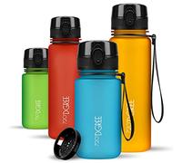 720°DGREE Botella Agua Niños 350ml “uberBottle“ - Tamiz-Fruta, softTouch - Sin BPA, Prueba de Fuga, Reutilizable - Cantimplora ligera - Water Bottle ideal para Escuela Infantil, Niña, Joven, de 3 Años