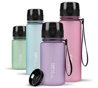720°DGREE Botella Agua Niños 350ml “uberBottle“ - Tamiz-Fruta, softTouch - Sin BPA, Prueba de Fuga, Reutilizable - Cantimplora ligera - Water Bottle ideal para Escuela Infantil, Niña, Joven, de 3 Años