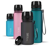 720°DGREE Botella Agua Niños 350ml “uberBottle“ - Tamiz-Fruta, softTouch - Sin BPA, Prueba de Fuga, Reutilizable - Cantimplora ligera - Water Bottle ideal para Escuela Infantil, Niña, Joven, de 3 Años