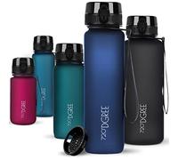 720°DGREE Botella Agua Niños 500ml “uberBottle“ - Tamiz-Fruta, softTouch - Sin BPA, Prueba de Fugas, Reutilizable - Cantimplora delgada, ligera - Water Bottle para Escuela, Niña, Deporte, Ciclismo