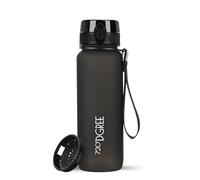 720°DGREE Botella de 750 ml "uberBottle" con correa extraíble + escala de motivación, colador - a prueba de fugas, ligera, sin bisfenol A - Botella deportiva Tritan - Botella de agua para deporte,