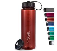 720°DGREE Botella de Agua Basic “simplBottle” - 500ml, 0,5l, Rojo | Sin BPA Beber, Deportiva, Outdoor, Niños