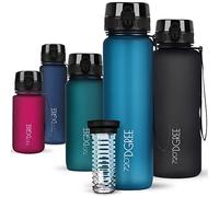 720°DGREE Botella de agua uberBottle - 1 litro, 1l, 1000ml | Novedosa botella deportiva | Sin BPA | Para niños, fitness, bicicleta, deportes, fútbol, guardería, escuela, pequeños, antigoteo