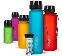 720°DGREE Botella de agua uberBottle - 1 litro, 1l, 1000ml | Novedosa botella deportiva | Sin BPA | Para niños, fitness, bicicleta, deportes, fútbol, guardería, escuela, pequeños, antigoteo