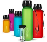 720°DGREE Botella de agua uberBottle - 1 litro, 1l, 1000ml | Novedosa botella deportiva | Sin BPA | Para niños, fitness, bicicleta, deportes, fútbol, guardería, escuela, pequeños, antigoteo