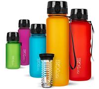 720°DGREE Botella de agua uberBottle - 1 litro, 1l, 1000ml | Novedosa botella deportiva | Sin BPA | Para niños, fitness, bicicleta, deportes, fútbol, guardería, escuela, pequeños, antigoteo