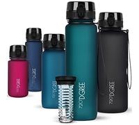 720°DGREE Botella de agua uberBottle - 1 litro, 1l, 1000ml | Novedosa botella deportiva | Sin BPA | Para niños, fitness, bicicleta, deportes, fútbol, guardería, escuela, pequeños, antigoteo