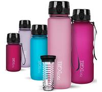 720°DGREE Botella de agua uberBottle - 1 litro, 1l, 1000ml | Novedosa botella deportiva | Sin BPA | Para niños, fitness, bicicleta, deportes, fútbol, guardería, escuela, pequeños, antigoteo