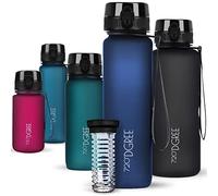 720°DGREE Botella de agua uberBottle - 1 litro, 1l, 1000ml | Novedosa botella deportiva | Sin BPA | Para niños, fitness, bicicleta, deportes, fútbol, guardería, escuela, pequeños, antigoteo