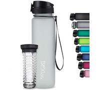 720°DGREE Botella de agua uberBottle - 1 litro, 1l, 1000ml | Novedosa botella deportiva | Sin BPA | Para niños, fitness, bicicleta, deportes, fútbol, guardería, escuela, pequeños, antigoteo