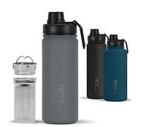720°DGREE Botella Térmica “noLimit” + Infusor de frutas - 530ml - Acero inoxidable, A prueba fugas, Para bebidas con gas, Tapón rosca -Ideal para niños, escuela, oficina, deporte, exterior