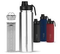 720°DGREE Botella Térmica “noLimit” + Infusor de frutas - 530ml - Acero inoxidable, A prueba fugas, Para bebidas con gas, Tapón rosca -Ideal para niños, escuela, oficina, deporte, exterior