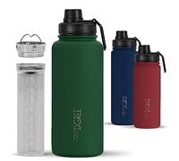 720°DGREE Botella Térmica “noLimit” + Infusor de frutas - 950ml - Acero inoxidable, A prueba fugas, Para bebidas con gas, Tapón rosca -Ideal para niños, escuela, oficina, deporte, exterior