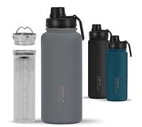 720°DGREE Botella Térmica “noLimit” + Infusor de frutas - 950ml - Acero inoxidable, A prueba fugas, Para bebidas con gas, Tapón rosca -Ideal para niños, escuela, oficina, deporte, exterior