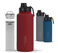 720°DGREE Botella Térmica “noLimit” + Infusor de frutas - 950ml - Acero inoxidable, A prueba fugas, Para bebidas con gas, Tapón rosca -Ideal para niños, escuela, oficina, deporte, exterior