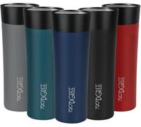 720°DGREE Taza Termo Café 460ml “PleasureToGo 2.0“ - 3 Tamaños, Sin BPA, Prueba Fugas, Doble Pared, Aislado Vacío, 360°-Tapa - Vaso Térmico Acero Inoxidable para llevar - Bebida 6h caliente, 12h frío