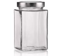 720 ml tarro cuadrado 'Ikarus', boca: Deep-Twist-Off (DTO 82)
