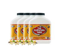 720 pestañas de comida para 60 días de supervivencia de emergencia, comidas listas para comer, para viajes, camping, canotaje, ciclismo, caza, actividades sin gluten y sin OMG, 25 años de vida útil, sabor a malta vainilla