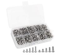 720 piezas de pernos de acero inoxidable M3 con cabezal hexagonal, juego de sujetadores de hardware con cabeza plana y redonda, con caja de almacenamiento para maquinaria y equipos