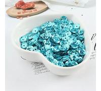 720 piezas/paquete de lentejuelas de 6 mm, holograma 3D de PVC, copa redonda, lentejuelas, para costura, manualidades de boda, disfraces, álbumes de recortes, accesorios, azul claro