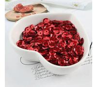 720 piezas/paquete de lentejuelas de 6 mm, holograma 3D de PVC, copa redonda, lentejuelas, para costura, manualidades de boda, disfraces, álbumes de recortes, accesorios, color rojo