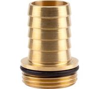 Boquilla de latón GARDENA: conector de latón para válvulas de pie e intermedias, adecuado para mangueras de 25 mm (1 ") (7251-20)