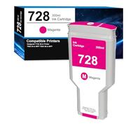 728 Cartucho de Tinta Magenta 300 ml para F9K16A HP 728 | Compatible con HP DesignJet T730, HP DesignJet T830