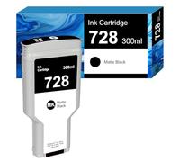 728 Negro Mate Cartucho de Tinta para F9J68A HP 728 | Compatible para HP DesignJet T730, HP DesignJet T830 (1x Matte Black)