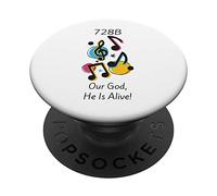 728B Nuestro Dios está Vivo PopSockets PopGrip Adhesivo