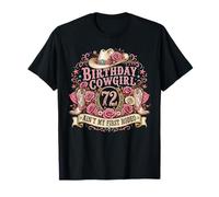 72nd Birthday Cowgirl 72 Year Old Country Western Girl Women Camiseta