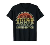 72nd Birthday Gifts Vintage November 1953 72 Years Old Men Camiseta