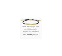 72ore Pulsera con texto en inglés "Dont Let the Hard Days Win Remember Who You", regalos inspiradores para mujeres, regalos de aliento, L, No es una piedra preciosa