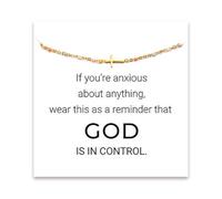 72ore Pulsera God is in Control, regalos inspiradores para mujeres, pulsera de tubo de cuerda trenzada, Dios está en control, regalos de joyería, aleación, No es una piedra preciosa