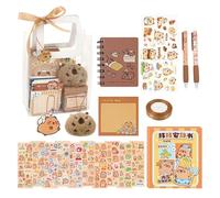 73/127 Piezas Conjunto de Papelería Capybara, Set de Papelería de Capibara Estética, Con Temas de Animales Con Colgante de Mochila de Calcomanías, Bloc de Notas La Escuela, Bolígrafos Más