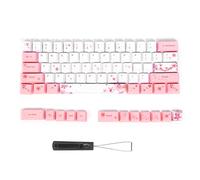 73 piezas de teclas de sublimación PBT accesorio de teclado mecánico, juego de teclas con patrón de flor de cerezo, universal para interruptores MX con extractor de eje, material (6064 Sakura)