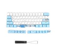 73 piezas de teclas de sublimación PBT accesorio de teclado mecánico, juego de teclas con patrón de flor de cerezo, universal para interruptores MX con extractor de eje, material (6064 Pingüino)