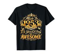 73 Year Old Made in 1953 Retro Floral 73rd Birthday Women Camiseta