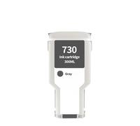 730 Cartuchos de Tinta compatibles for HP DesignJet T1600 T1600dr T1700 | T1700dr T2600 T2600d, P2V68A P2V69A P2V70A, 300ML/cartucho(Gray)