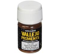 VALLEJO-3073106 73106 PIGMENTS Color Siena CALCINAD, Multicolor, 30 ml (Paquete de 1) (3073106)