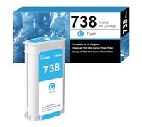 738 cartuchos de tinta cian de 130 ml para HP 738 498N5A para HP DesignJet T950 T850