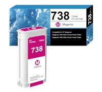 738 Magenta Cartuchos de Tinta 130-ml para 498N6A HP 738 | Compatible para HP DesignJet T950 T850