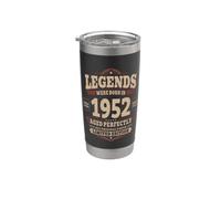 74 Cumpleaños Hombre regalo Vintage Año 1952 Vaso térmico de acero inoxidable de doble pared